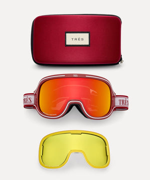 Monterossa Goggle Gloss Red Ski Goggles Tres