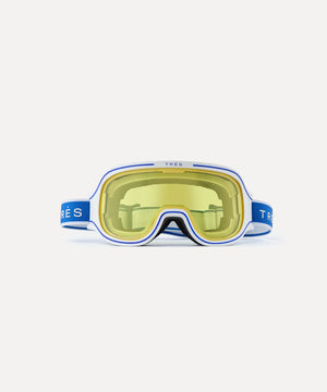 Monterossa Goggle Gloss White Blue Ski Goggles Tres