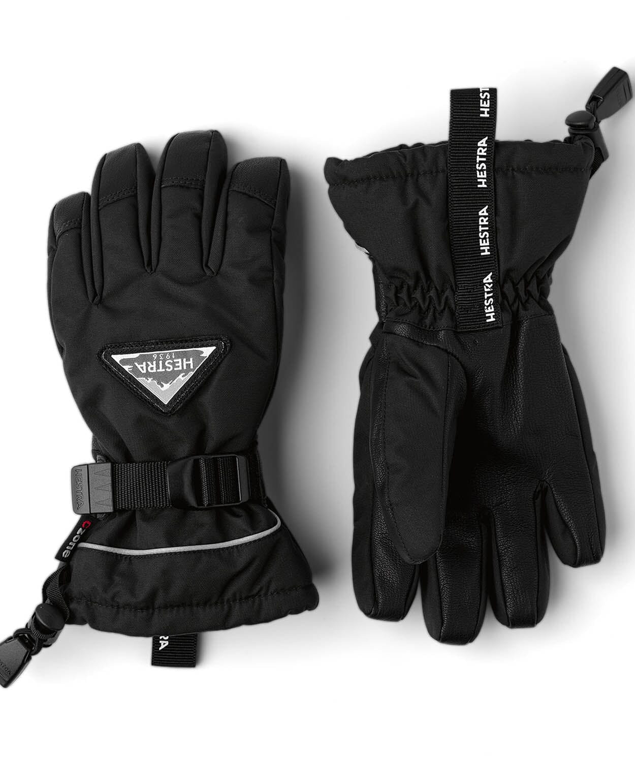 Skare CZone Jr. - 5 Finger Gloves Hestra Black 4