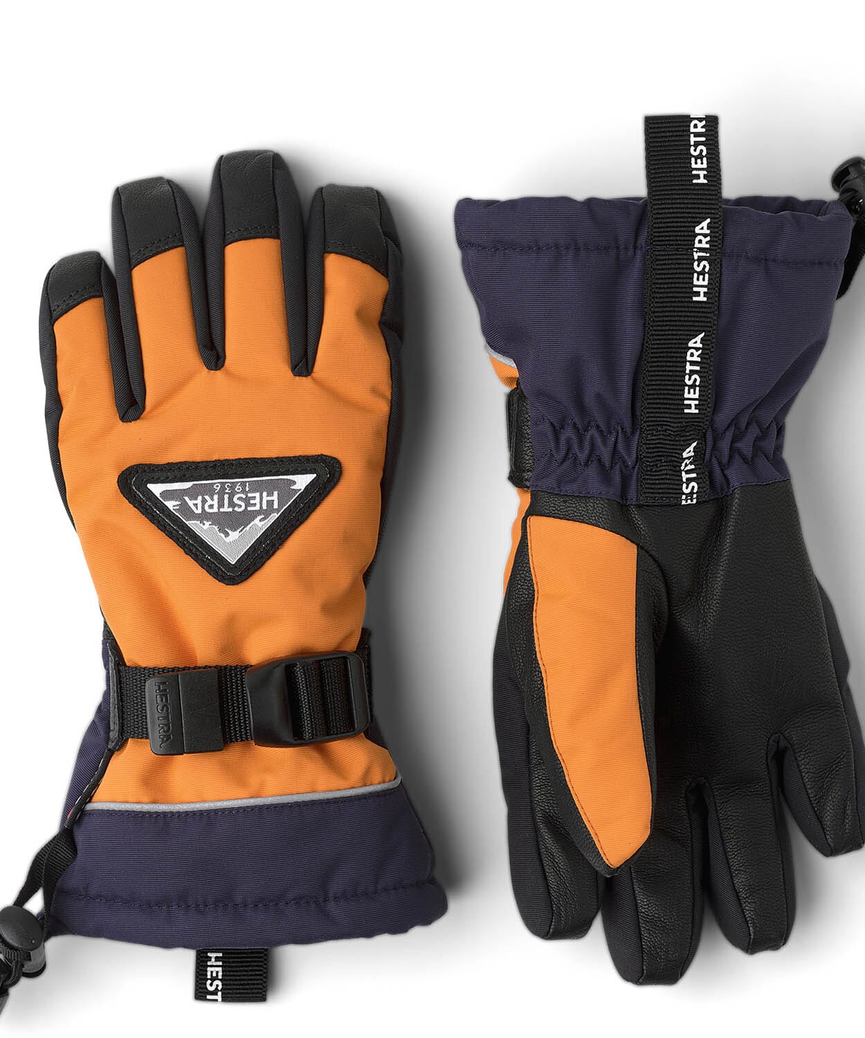 Skare CZone Jr. - 5 Finger Gloves Hestra Orange 3