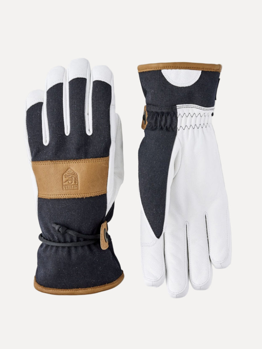 Voss CZone 5 finger Glove Gloves Hestra Black / Cork 6