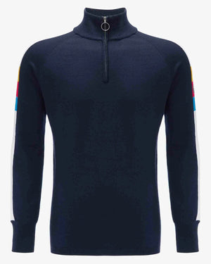 We Norwegians - Men's Varden Zip Up Mid Layer We Norwegians Navy Blue M