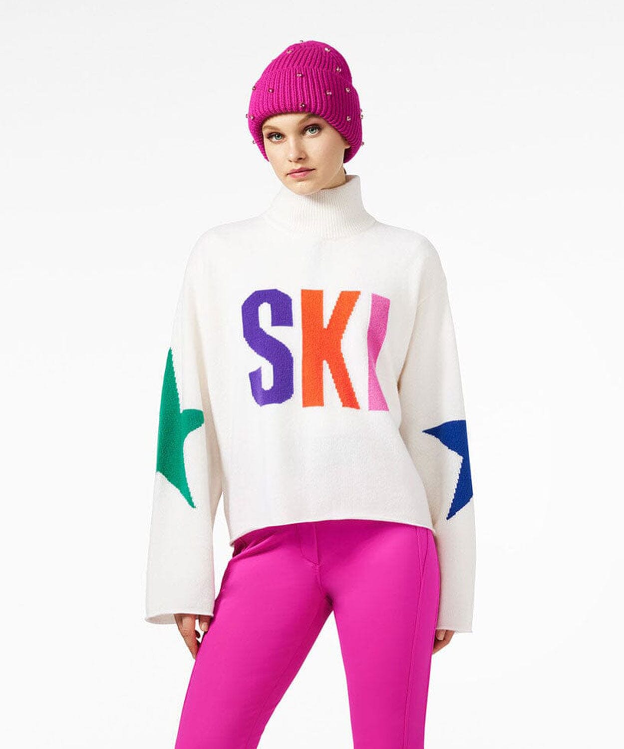 Women's Calore Long Sleeve Knit Sweater Sweaters | Knitwear Goldbergh White XXS