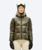 Women's D-5 Pertex Reversible Tecno Down Jacket Ski Jackets The Mountain Studio Forest Green-Castle Wall XS