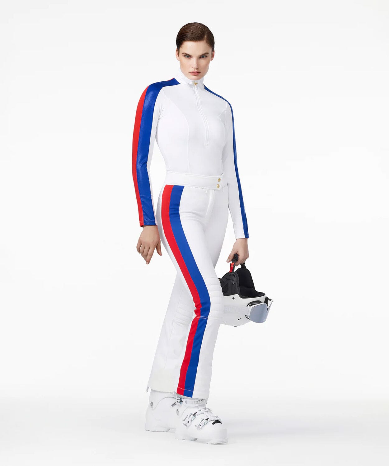 Women's Flag Ski Pully Mid Layer Goldbergh White XL