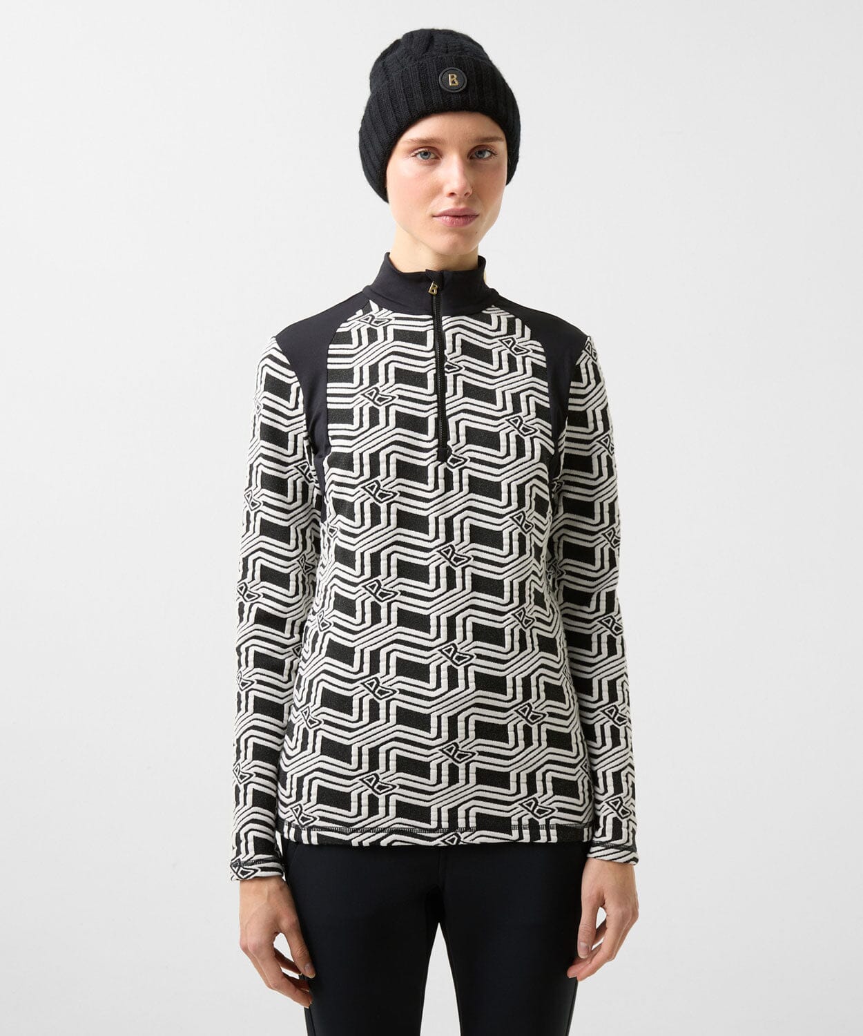 Women's Jordana First Layer Base Layers | Thermals Bogner Black/Off White 36/S