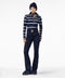 Women's Maxime Ski Pully Mid Layer Goldbergh Breton Stripe Blue/Cream XL