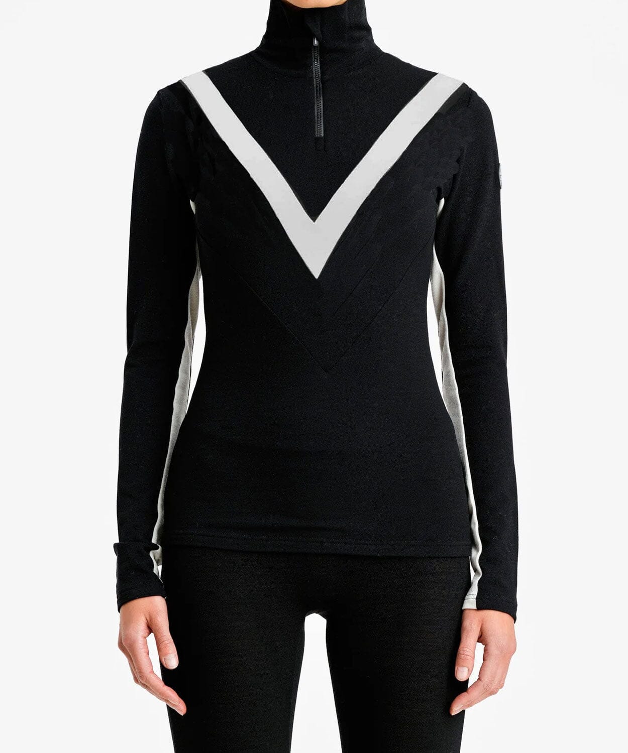 Women’s Voss Chevron ZipUp Base Layers | Thermals We Norwegians Black S