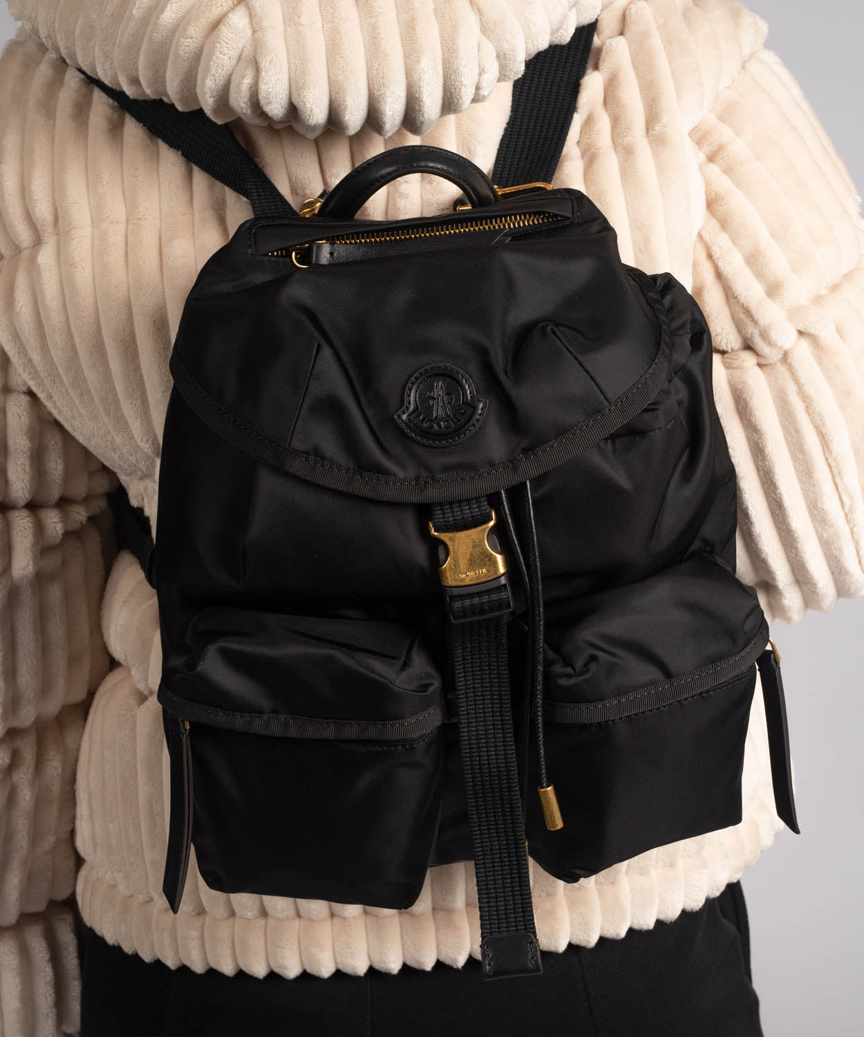 Moncler Mini Dauphine Nylon Backpack In Red