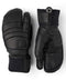 Leather Fall Line 3 Finger Gloves Hestra Black / Black 8