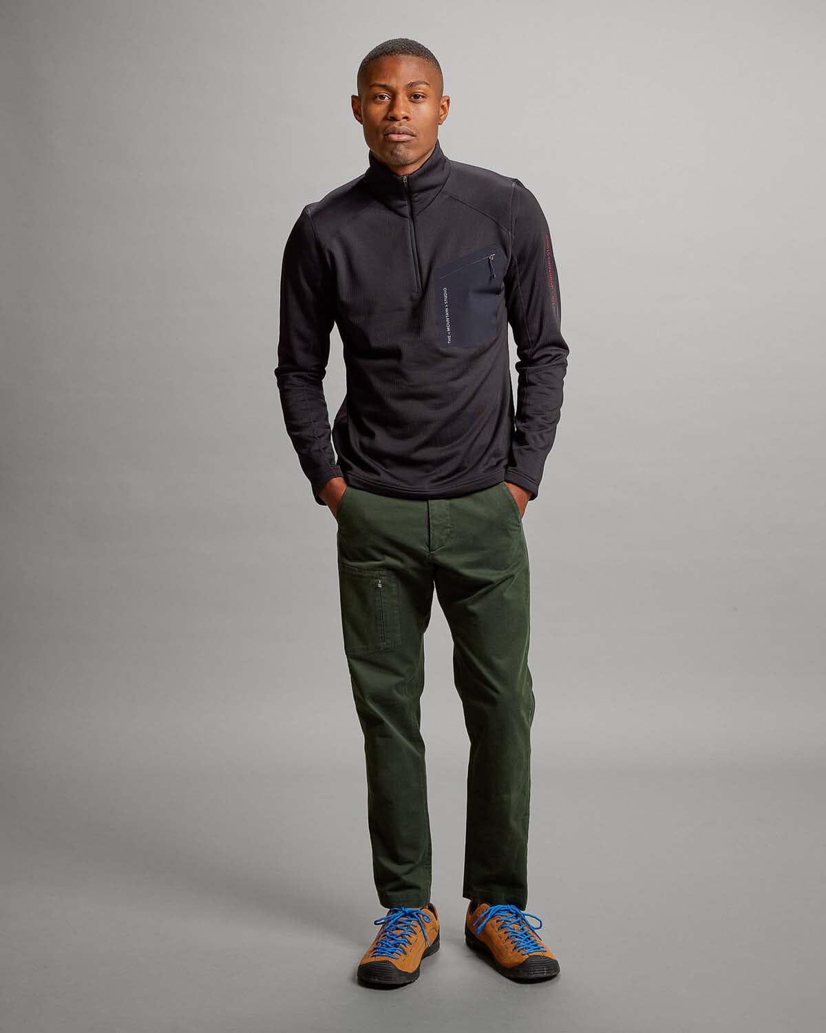 M-5 Men's Techno Stretch Mid T-Neck Mid Layer The Mountain Studio