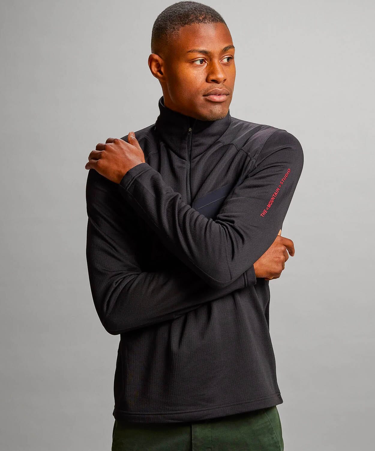 M-5 Men's Techno Stretch Mid T-Neck Mid Layer The Mountain Studio