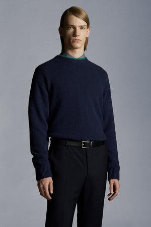 Mens Cashmere Crewneck Sweater Sweaters | Knitwear Moncler Dark Navy M 