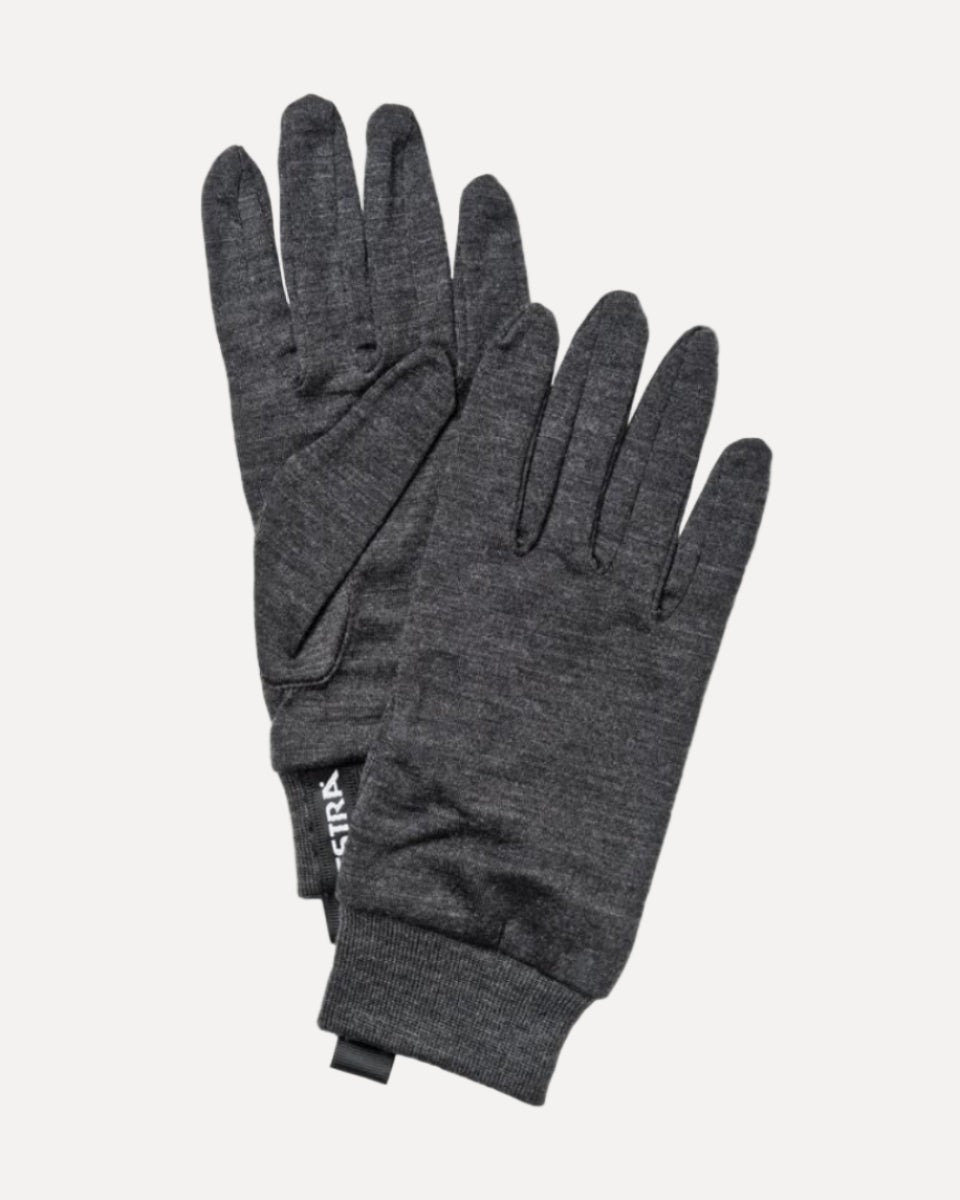 Merino Wool Liner Active Gloves Hestra Charcoal 5
