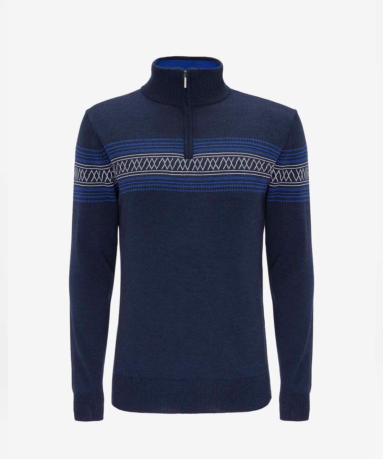We Norwegians Men's Signature Zip-Up Sweaters | Knitwear We Norwegians Navy S