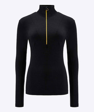 We Norwegians Women's Snø Zip-Up Base Layers | Thermals We Norwegians Black L