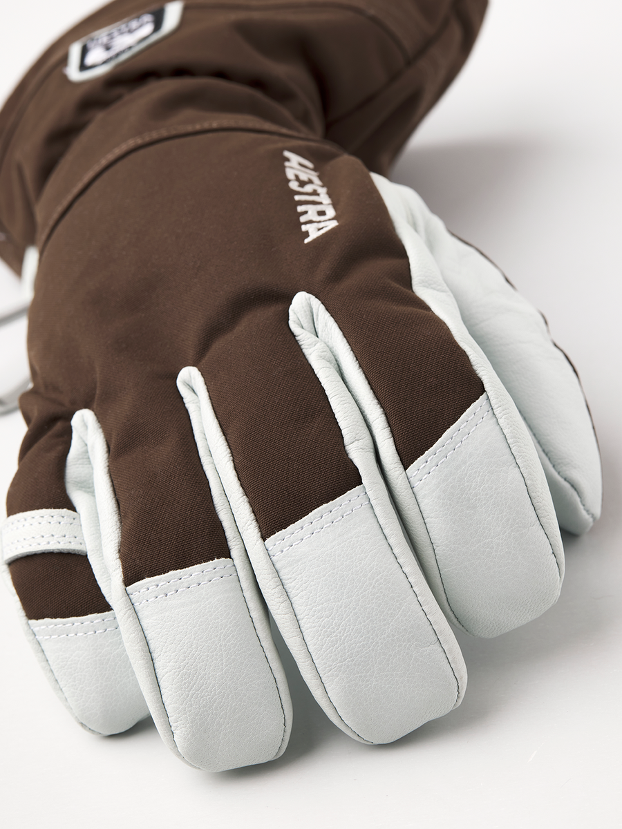 Army Leather Heli Ski 5-finger - Espresso detail