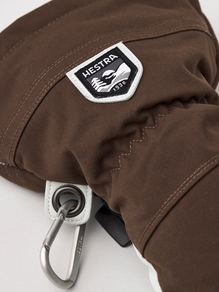 Army Leather Heli Ski 5-finger - Espresso detail