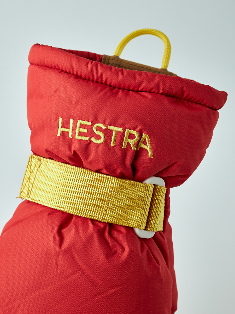 Hestra Kiruna Mitt - Light Red detail