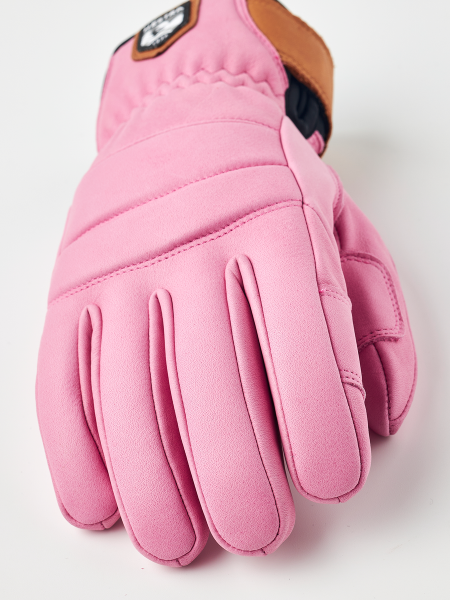 Hestra Women's Fall Line 5-Finger ski glove Cerise detail