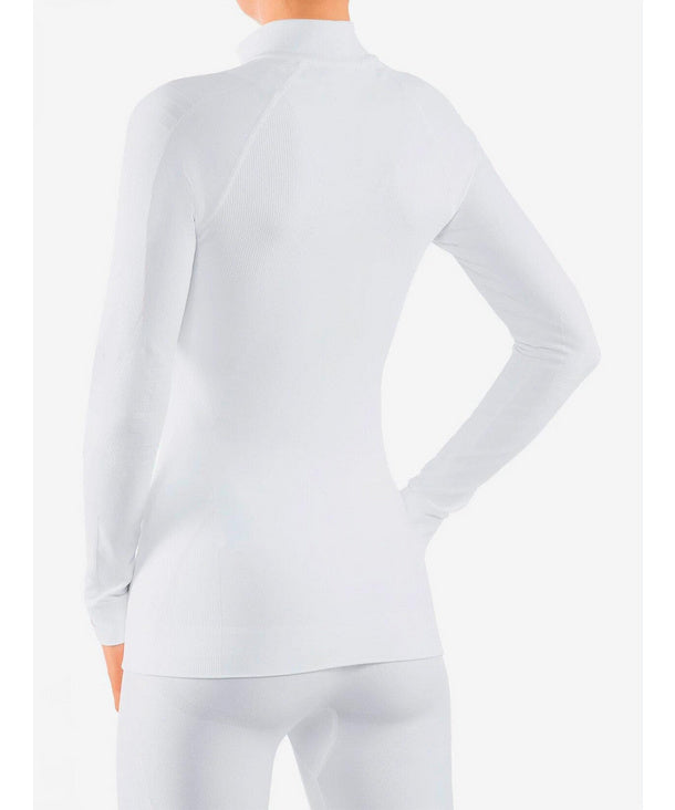 FALKE Maximum Warm Zip Long-Sleeve Shirt White back