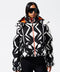 25 Perfect Moment - Women's Mountain Puffer Ski Jacket Ski Jackets Perfect Moment Geo Print - Black/Snow White XS 