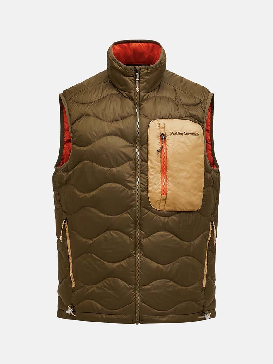 26 Peak Performance - Men's Helium Utility Down Vest Unclassified Peak Performance Meadow Moss/Solar Burst L 