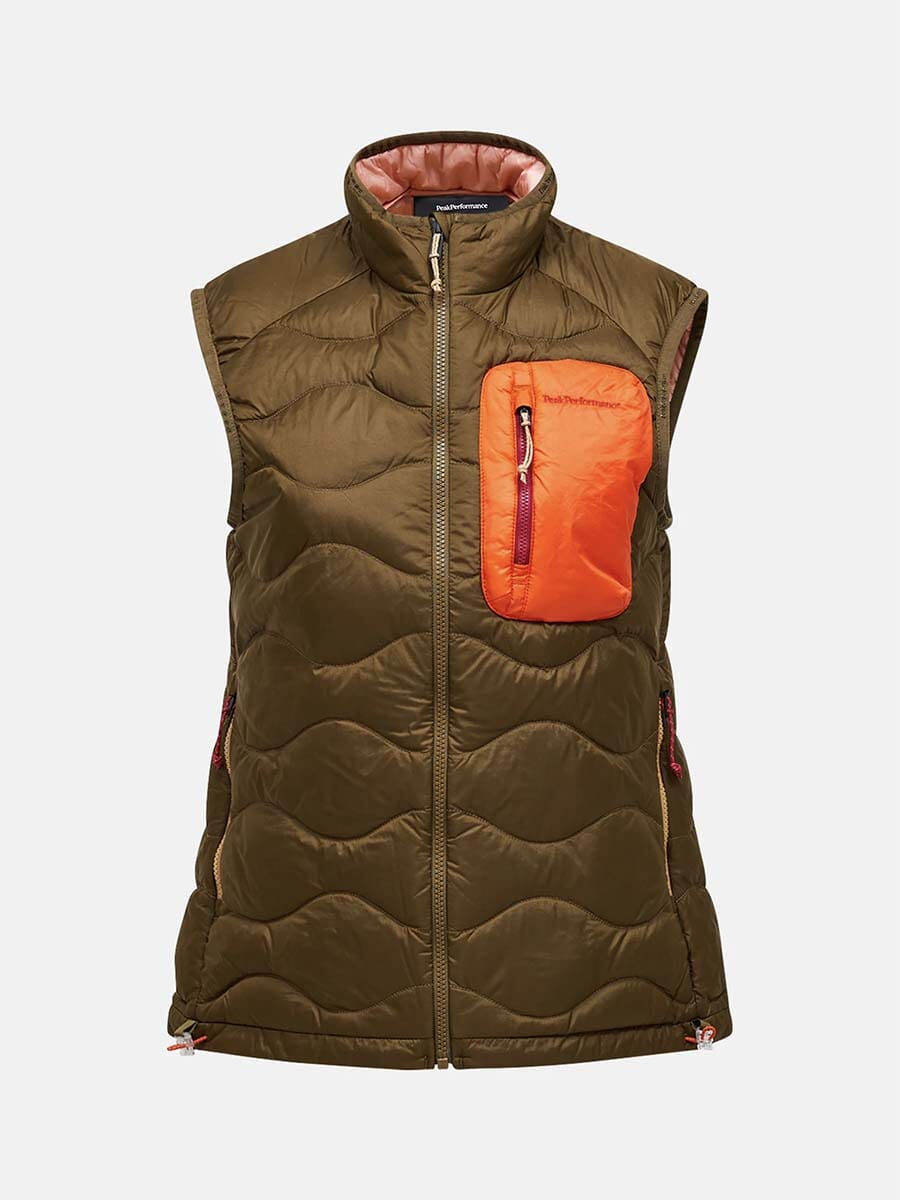 26 Peak Performance - Women's Helium Utility Down Vest Unclassified Peak Performance Meadow Moss/Solar Burst L 