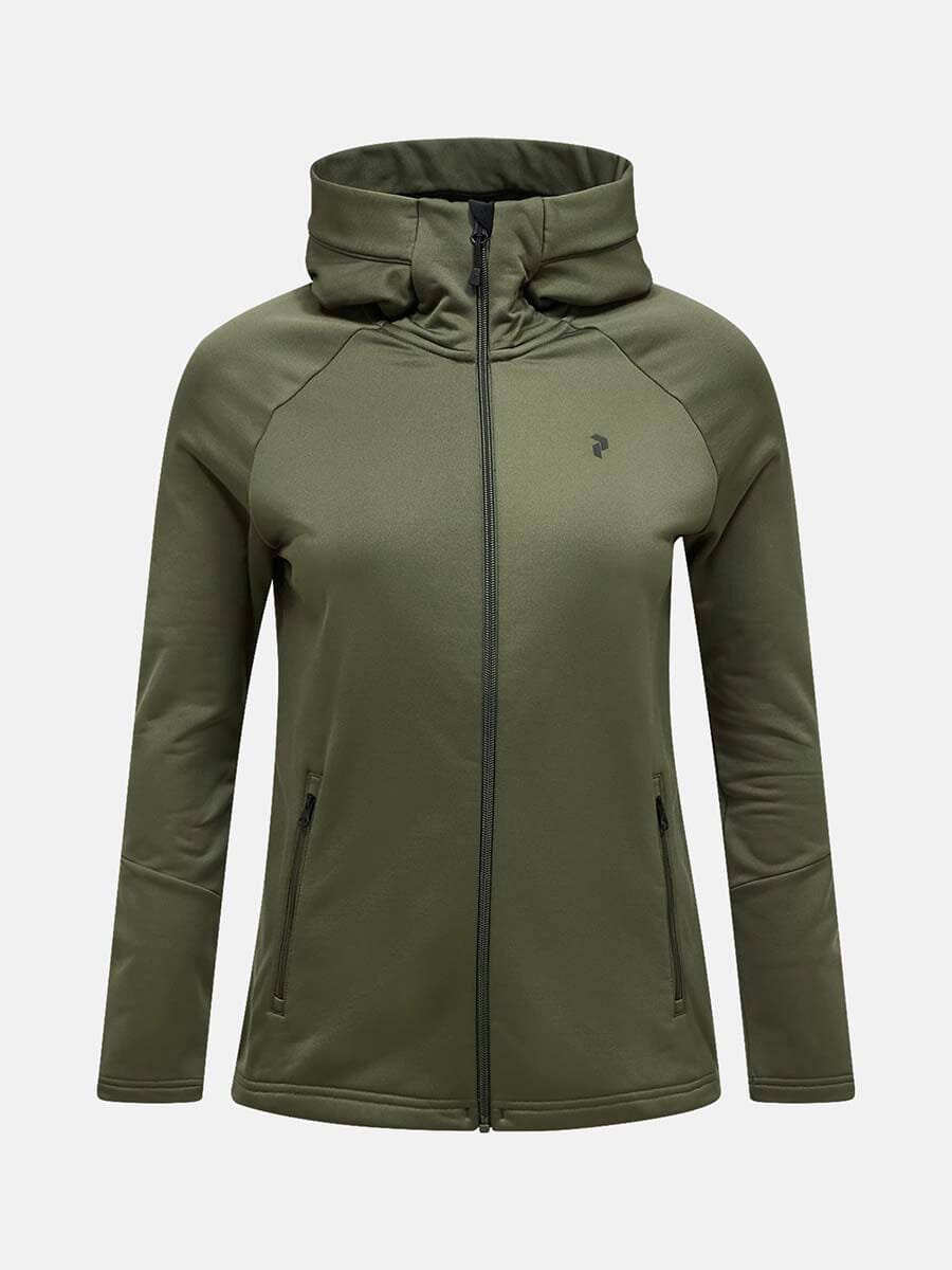 26 Peak Performance - Women's Rider Essentials Zip Hood Unclassified Peak Performance Pine Needle L 