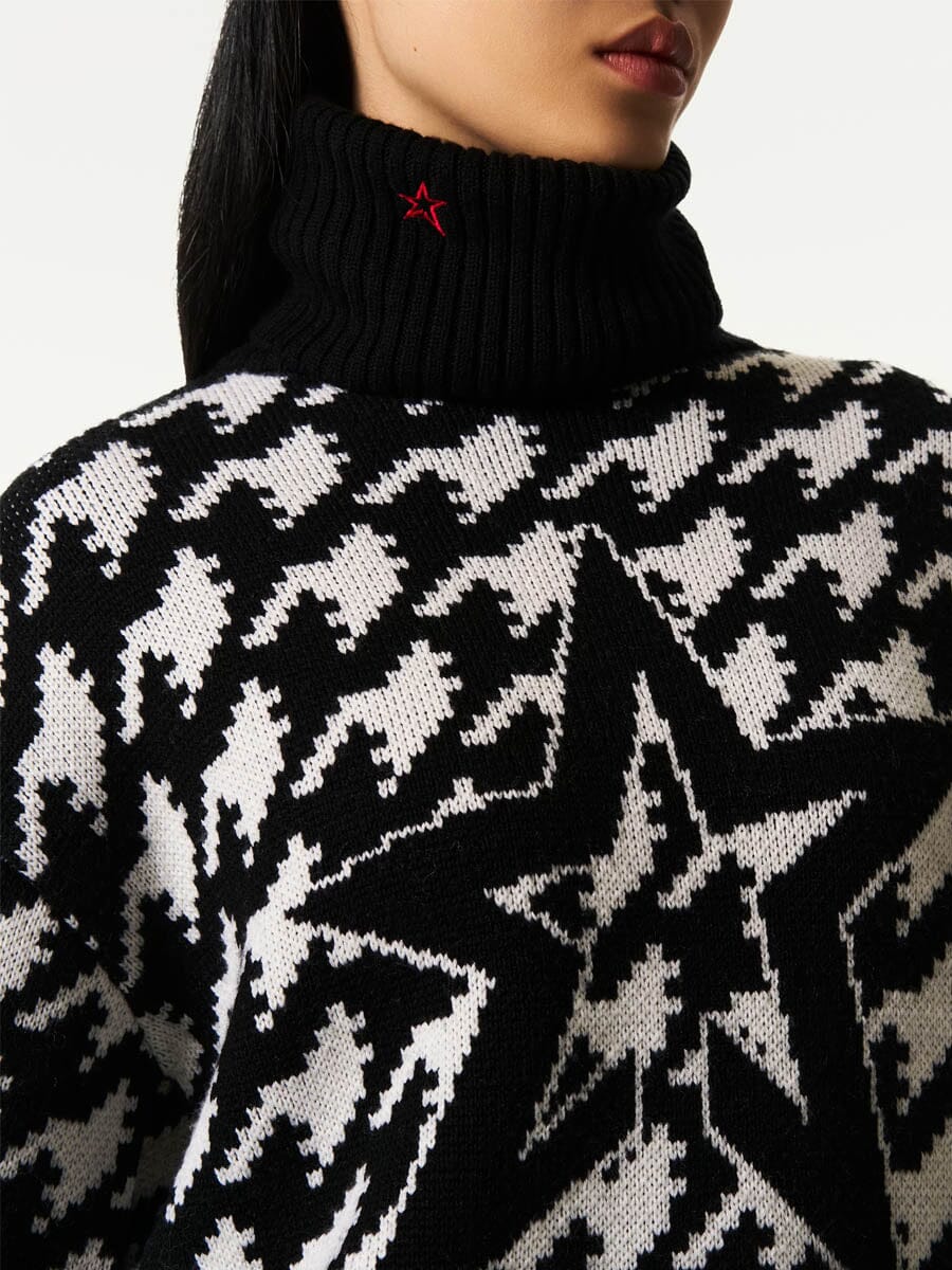 26 Perfect Moment - Women's Chunky Houndstooth Sweater Unclassified Perfect Moment 