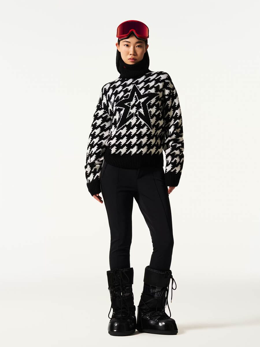 26 Perfect Moment - Women's Chunky Houndstooth Sweater Unclassified Perfect Moment 