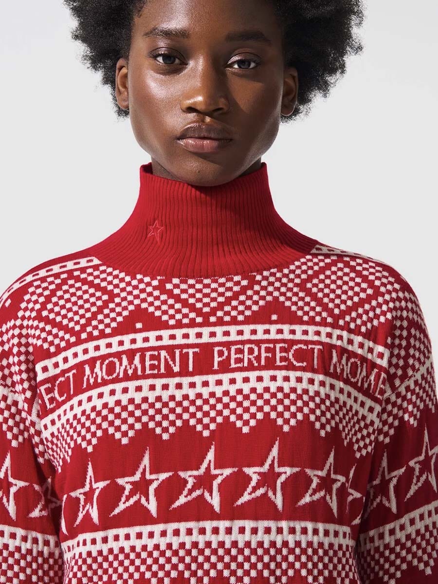 26 Perfect Moment - Women's Holiday Roll Neck Sweater Unclassified Perfect Moment 