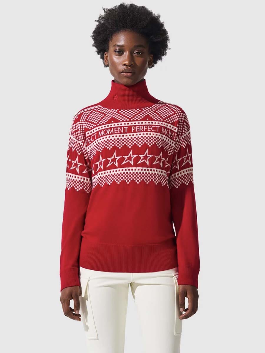 26 Perfect Moment - Women's Holiday Roll Neck Sweater Unclassified Perfect Moment 