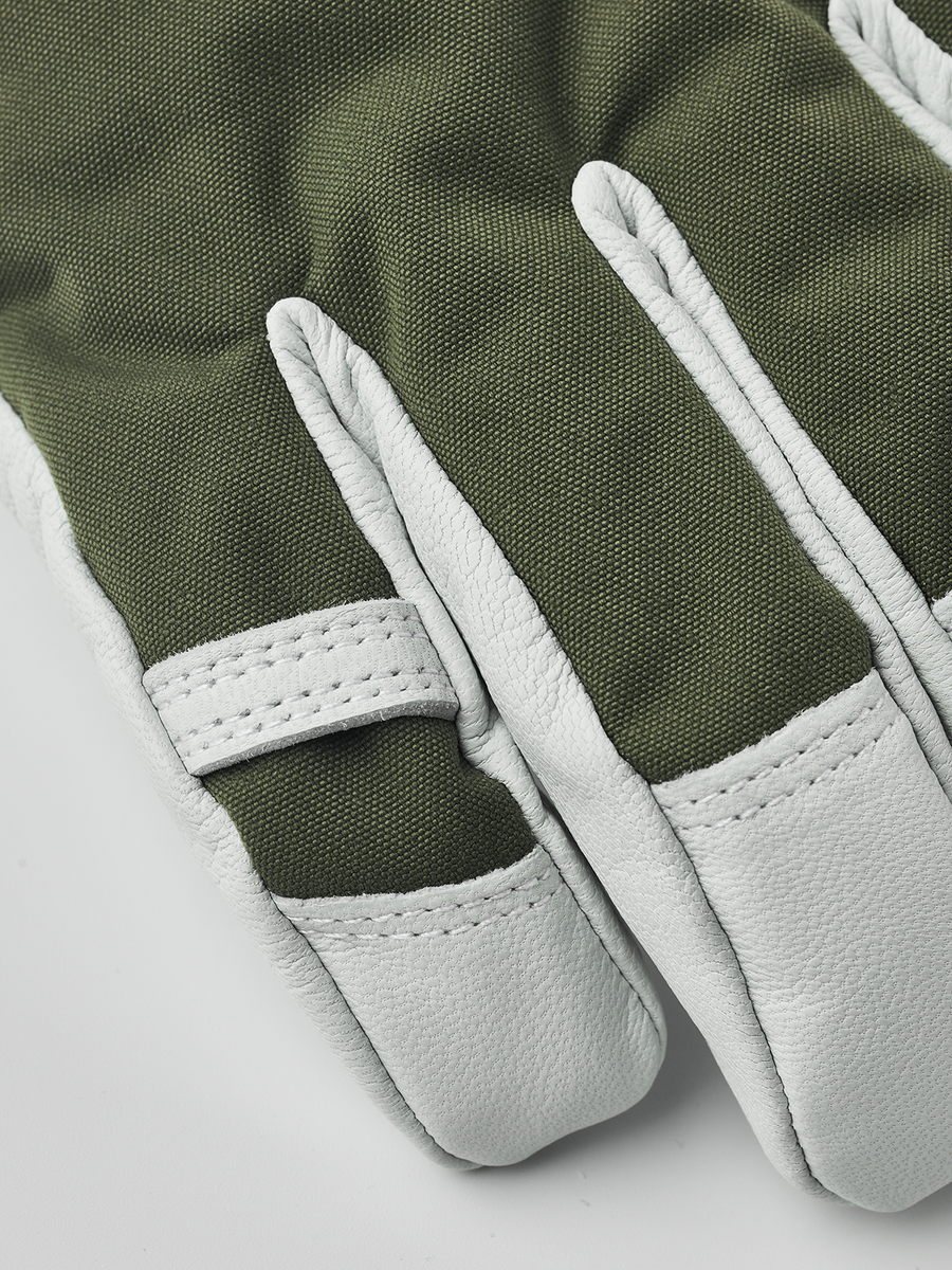 Army Leather Heli Ski 5-finger - Olive detail
