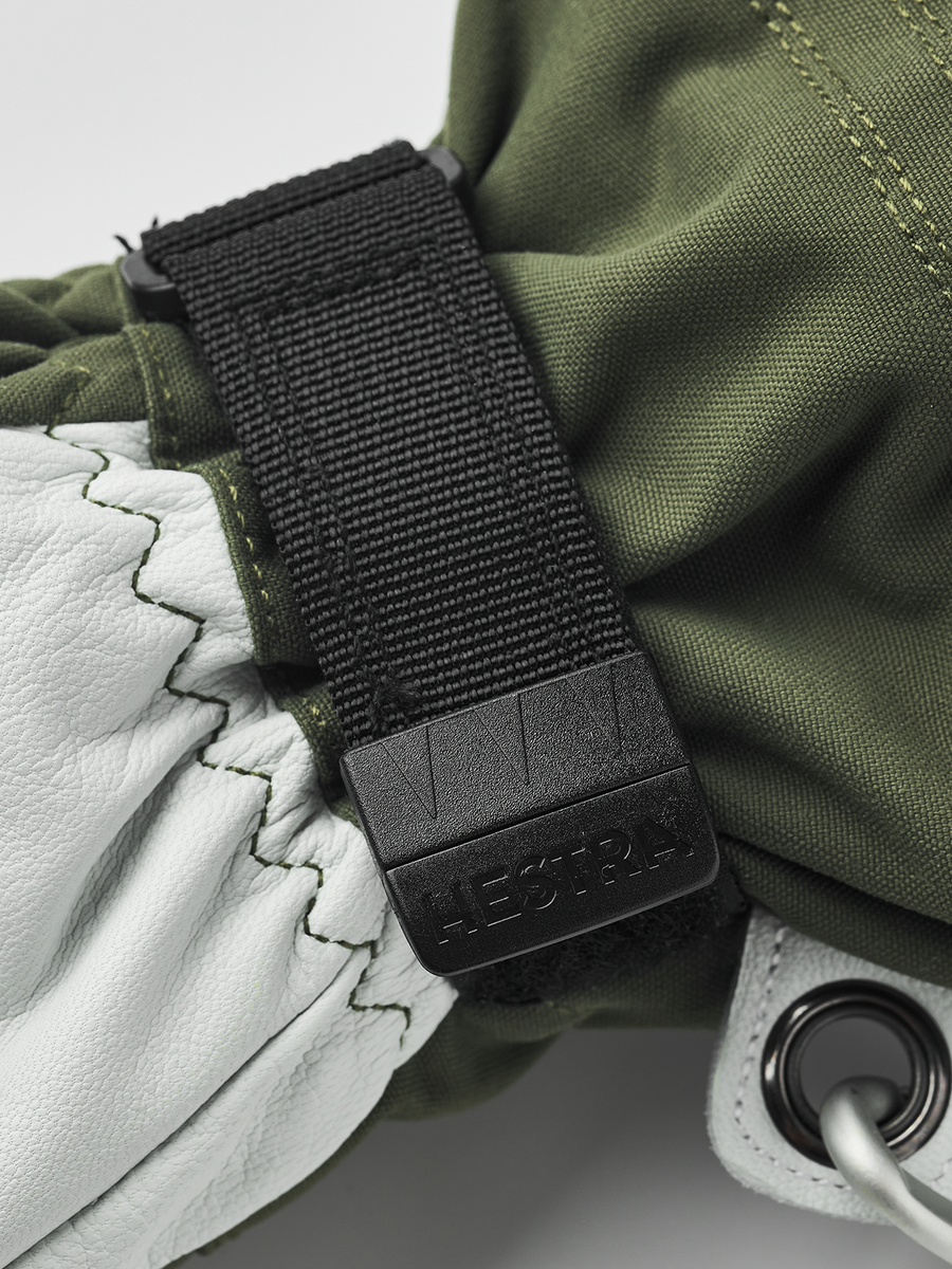 Army Leather Heli Ski 5-finger - Olive detail