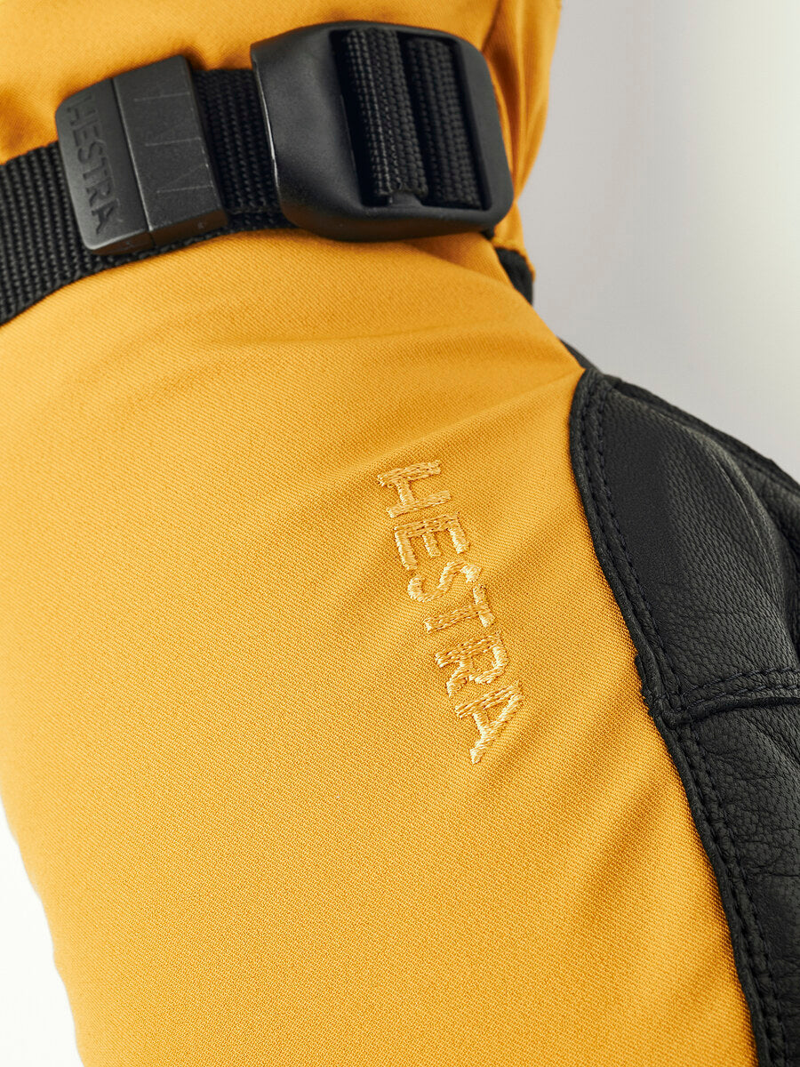 Army Leather Extreme Mitt - Mustard/Black detail