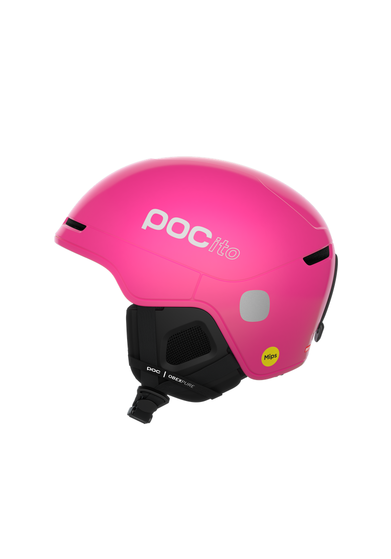 POC POCito Obex MIPS Kids Ski Helmet Fluorescent Pink - front