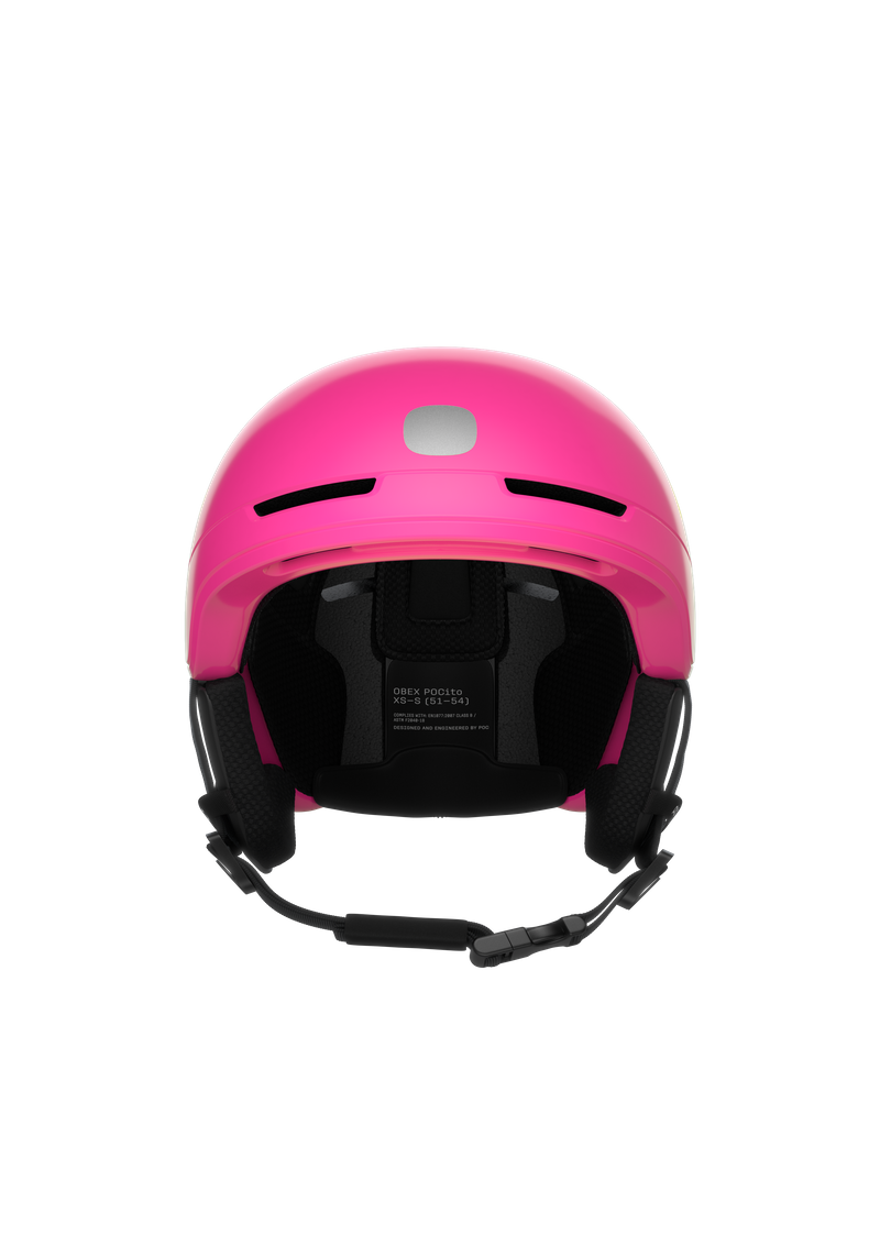 POC POCito Obex MIPS Kids Ski Helmet Fluorescent Pink - back