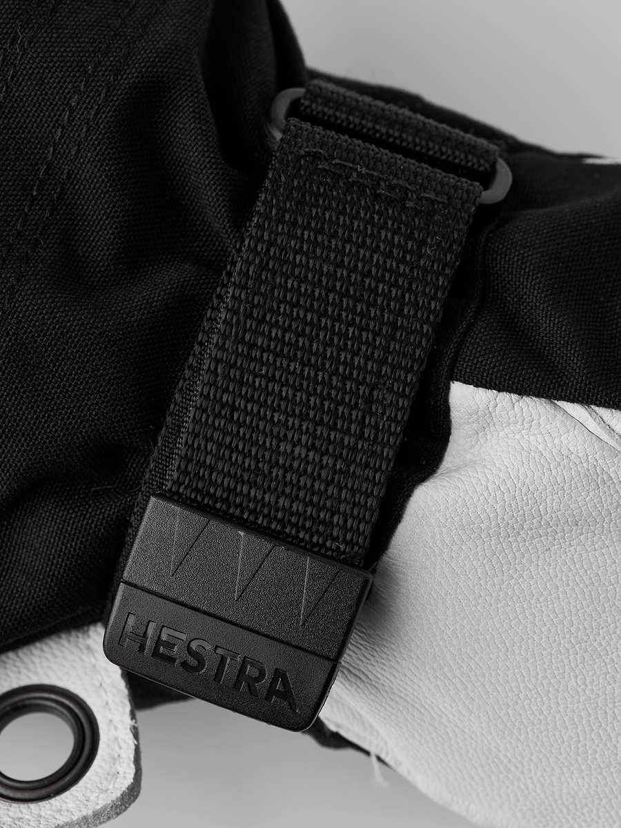 Hestra Women's Heli Ski 5-finger ski glove Black/Offwhite detail