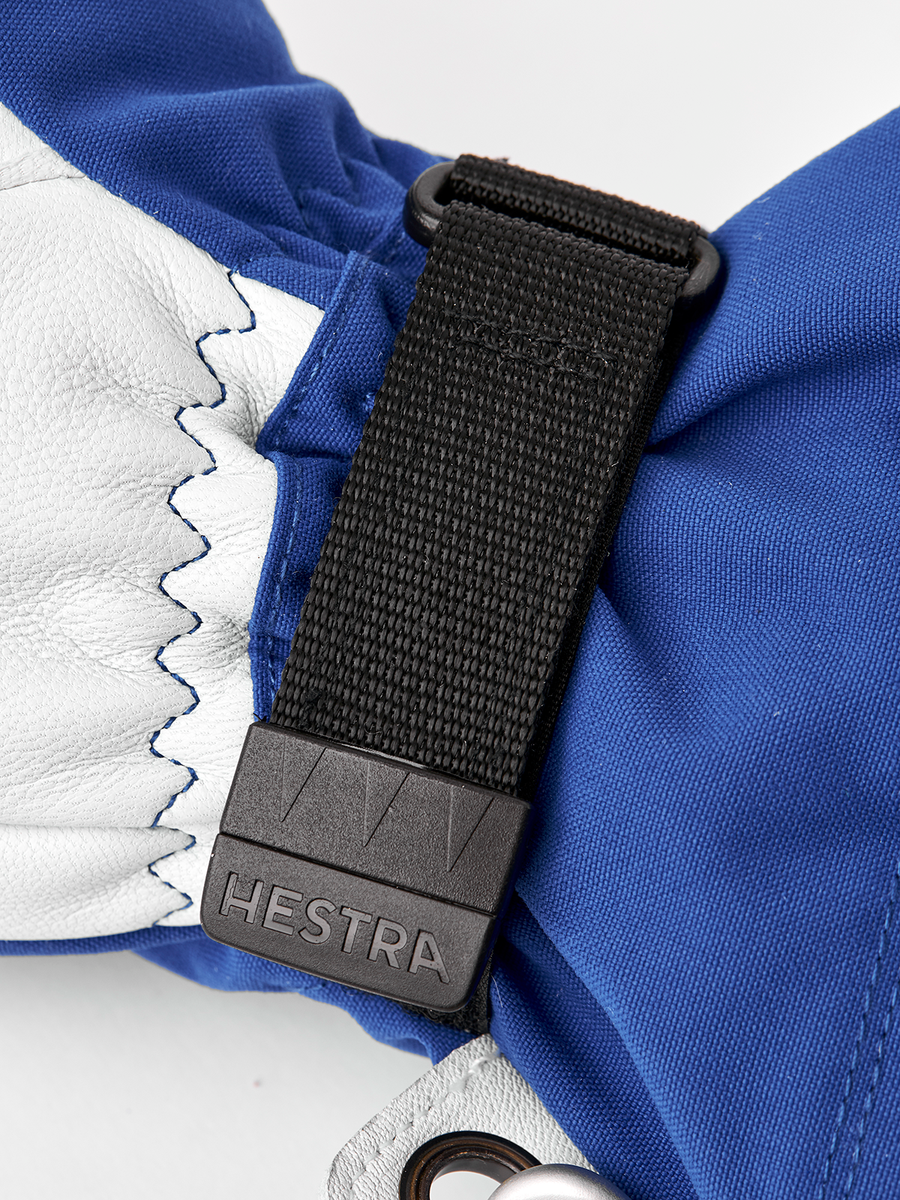 Army Leather Heli Ski 5-finger - Royal Blue detail