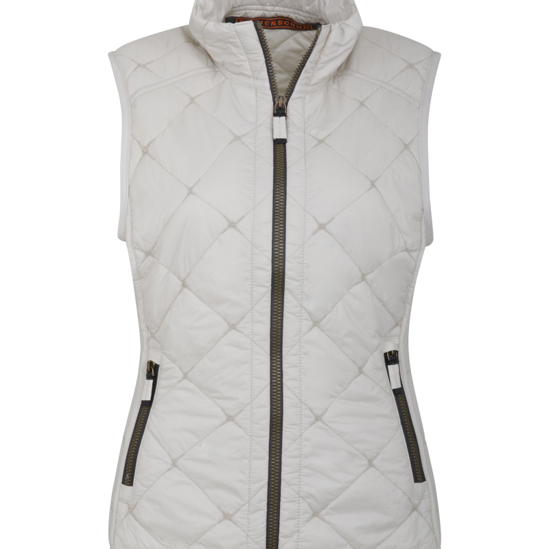 Tracy Sandstone quilted vest front
