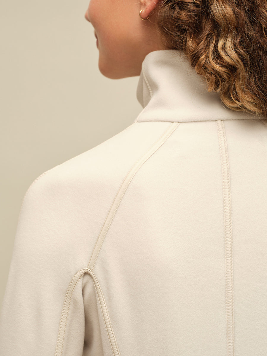 Women's Wera Biodegradable Fleece Jacket Sandstone – detail