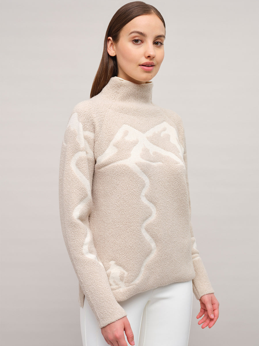 Women's Chatel Knit Sweater Pearl – front model