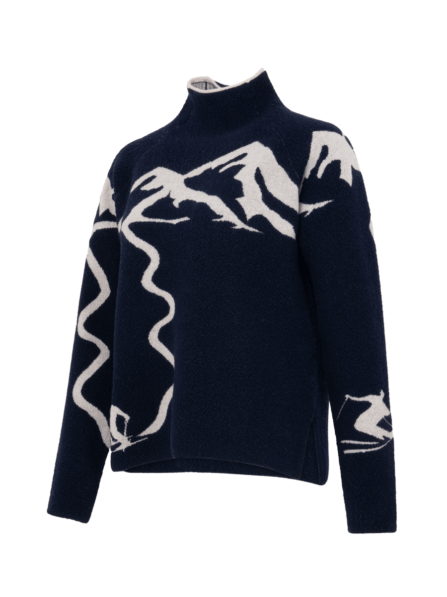 Women's Chatel Knit Sweater Midnight – side styled
