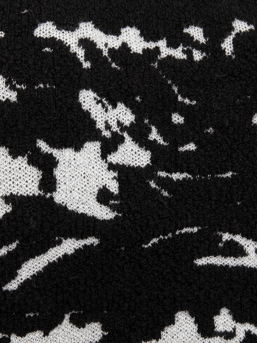 Women's Montblanc Merino Terry Knit Sweater Black – detail