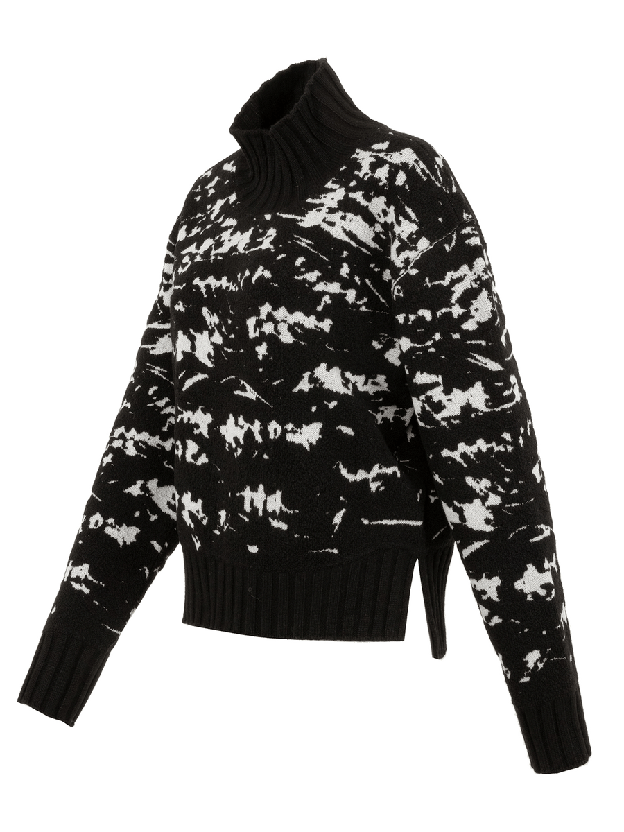 Women's Montblanc Merino Terry Knit Sweater Black – side