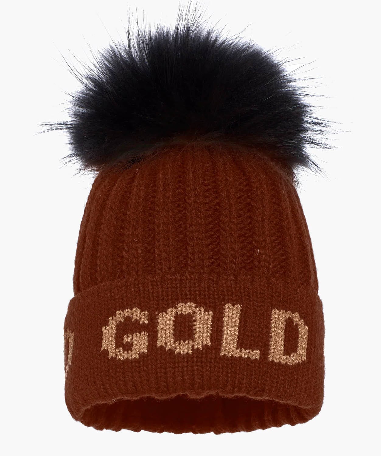 Goldbergh - Hodd Beanie Faux Pom Hats | Beanies Goldbergh Mocha OS 