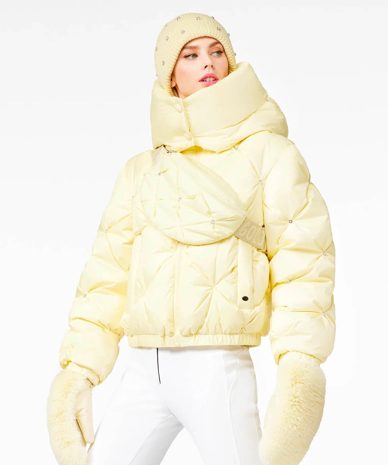 Goldbergh - Women's Glare Ski Jacket with crystals by Swarovski® Ski Jackets Goldbergh Pastel Yellow 36/S 
