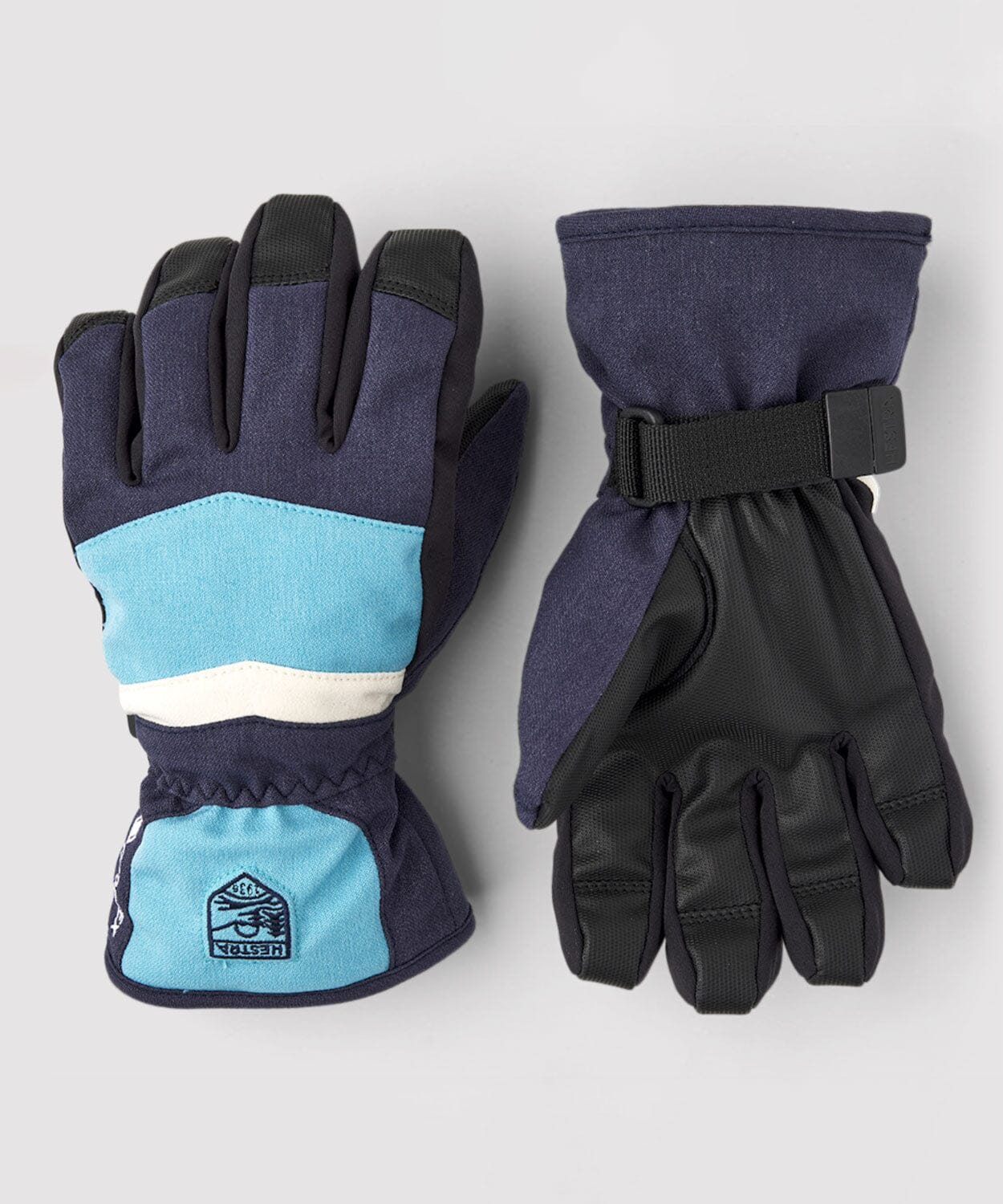Gore-Tex Atlas Jr 5 finger Glove Gloves Hestra Navy 4 