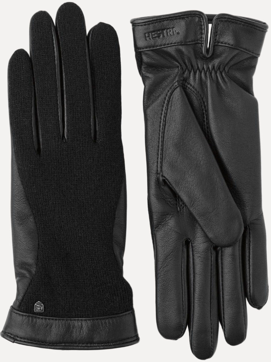 Hestra - Women's Saga Hairsheep Wool Tricot Glove Gloves Hestra Black / Black 6 